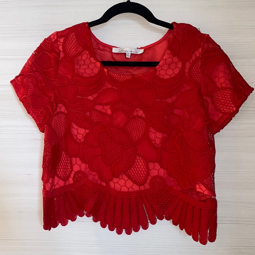 COPY - Lovers + Friends Red Top Size M